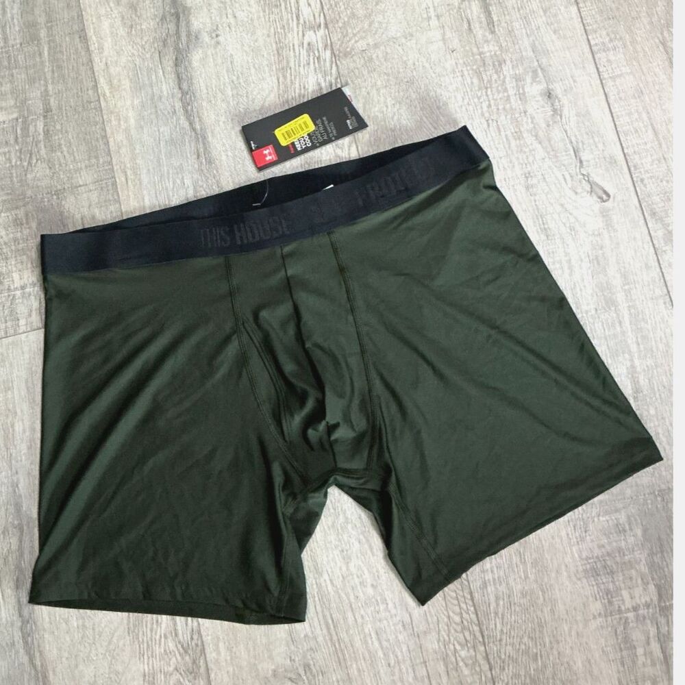 Under Armour HeatGear Boxerjock Boxer Briefs Men’s XL Dark Green NWT